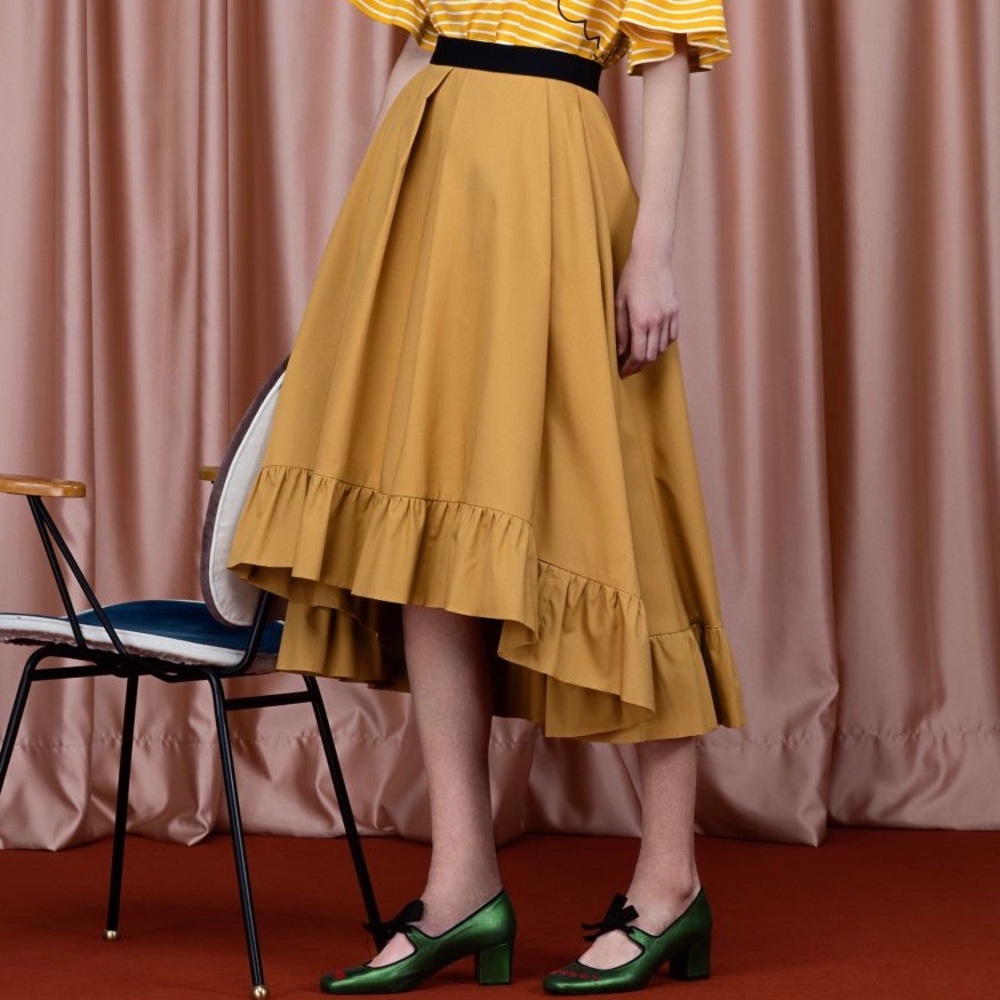 **RARE** Vivetta Gru Cenerina Ruffle Skirt 38 💛